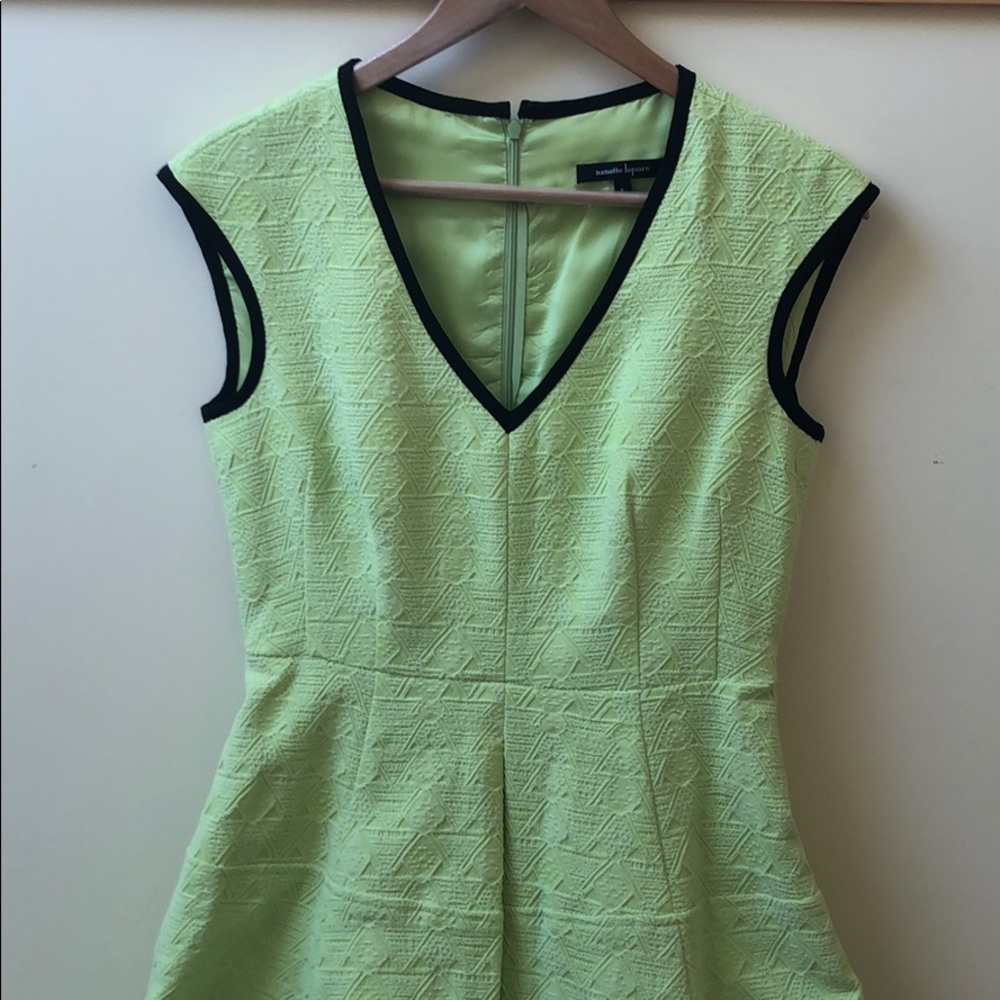 Nanette Lepore Fit & Flare Lime green dress